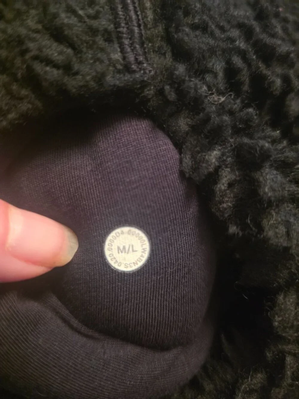 Lululemon Black Scuba 1/4 Zip Wool Blend Heavy Weight Sherpa Hoodie M L - W4BN3S